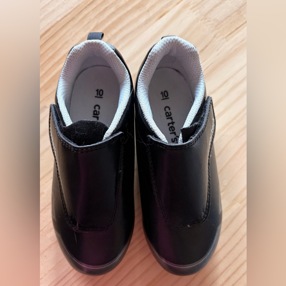 Carter's Black Slip-On Velcro Soccer Cleats